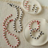 Natural Pearl Knotted Leather Earrings