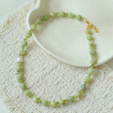 Handmade Natural Southern Jade & Peridot Pearl Necklace