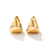 Polished Cone Huggie Earrings | Minimalist Everyday Hoops
