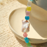 Dopamine Colorful Cat's Eye Baroque Necklace