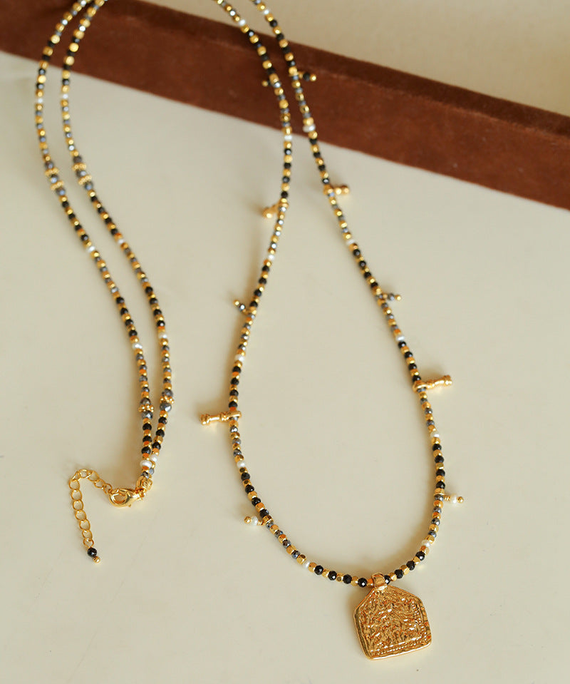 Colorful Mini Natural Stone Necklace | Bohemian Layering Style