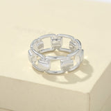 Geometric Link Openwork Band Ring - detail view | Floysun