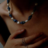 Handmade Ceramic Conch Freshwater Pearl Necklace