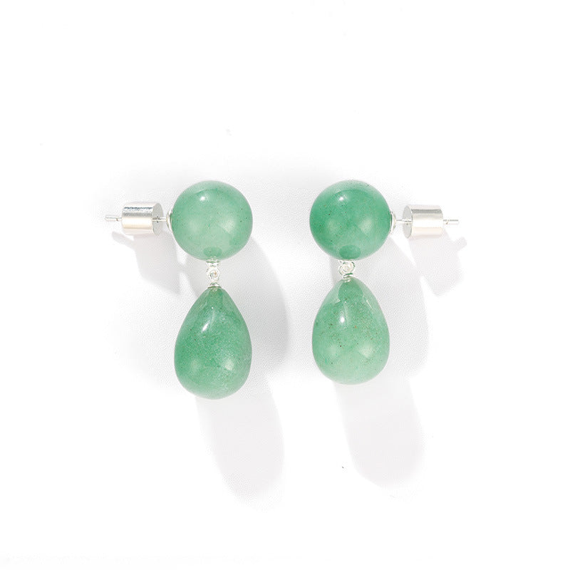 Original Luxury Red Jasper & Green Aventurine Drop Earrings