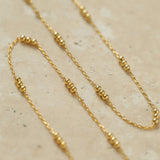 Effervescent Elegance: Singular Beaded Chain Necklace