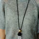 Abstract Geometric Long Pendant Necklace