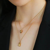 Cute Bear Strawberry Necklace