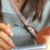 Minimalist Organic Oval Pendant Necklace