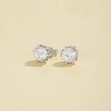 Shimmering Cubic Zirconia Stud Earrings