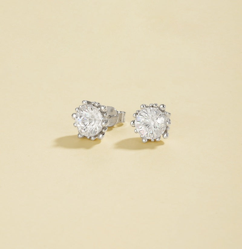 Shimmering Cubic Zirconia Stud Earrings