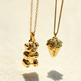 Cute Bear Strawberry Necklace