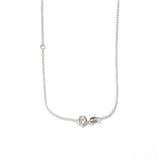 Lion Coin & Molten Charm Necklace | Vintage Two-Tone Pendant Necklace