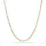 Alternating Bar Paperclip Chain Necklace - side view | Floysun