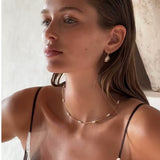 Starry Scattered Irregular Freshwater Pearl Collarbone Necklace
