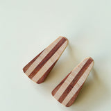Forest-Inspired Geometric Wood Earrings