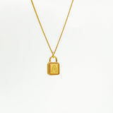 925 Sterling Silver Lock Alphabet Necklace
