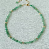 Niche Summer Beach Style Natural Aventurine Beaded Necklace