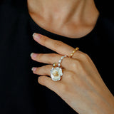 Chinese-Style 925 Silver Camellia Flower Open Ring