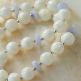 Mother of Pearl & Blue Lace Agate Necklace