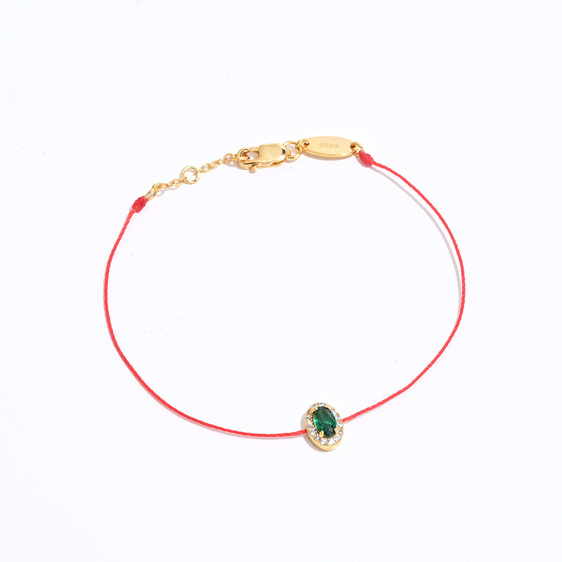 Colored Crystal Rope Bracelet