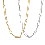 Alternating Bar Paperclip Chain Necklace - front product view 2 | Floysun