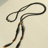 Celestial Black Agate & Tiger’s Eye Long Necklace