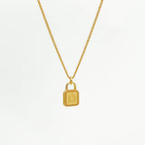 925 Sterling Silver Lock Alphabet Necklace