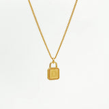 925 Sterling Silver Lock Alphabet Necklace