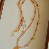 Colorful Mini Natural Stone Necklace | Bohemian Layering Style