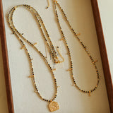 Colorful Mini Natural Stone Necklace | Bohemian Layering Style