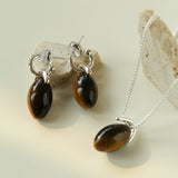 Tiger’s Eye Bead Drop Earrings