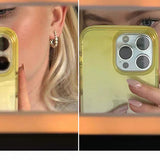 Bubble J-Shape Gradient CZ Stud Earrings