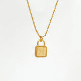 925 Sterling Silver Lock Alphabet Necklace
