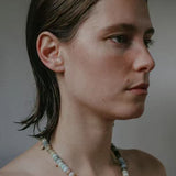 Single Baroque & Abacus Bead Natural Stone Necklace