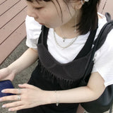 Teardrop Tassel Long Chain Drop Earrings - alternate angle 2 | Floysun