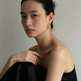 Wrapped Gold Frame Natural Baroque Pearl Drop Earrings