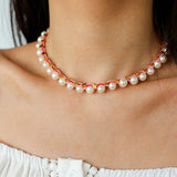 Pearl Star Braided Necklace