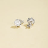 Shimmering Cubic Zirconia Stud Earrings