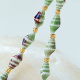 Handmade Ceramic Conch Freshwater Pearl Necklace
