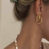 Nordic Minimalist 925 Sterling Silver Hoop Earrings