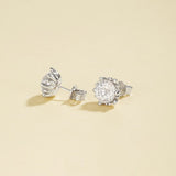 Shimmering Cubic Zirconia Stud Earrings