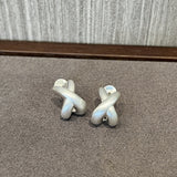 Minimalist Brushed Metal Cross Earrings