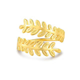 Vintage Designer Laurel Leaf Statement Open Ring
