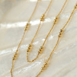 Effervescent Elegance: Singular Beaded Chain Necklace