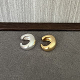 Vintage Japanese-Style 925 Silver Chunky C-Shaped Ear Cuff