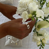 Geometric Link Openwork Band Ring - close-up detail | Floysun