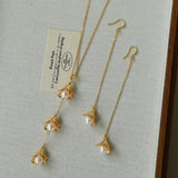 Lily of the Valley Pearl Y Necklace