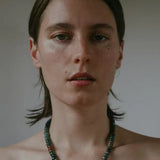 Single Baroque & Abacus Bead Natural Stone Necklace