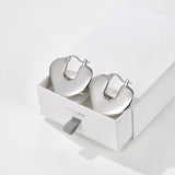 Japanese Minimalist Polished Heart Earrings