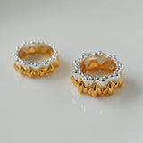 Minimalist 3D Heart Stacking Ring